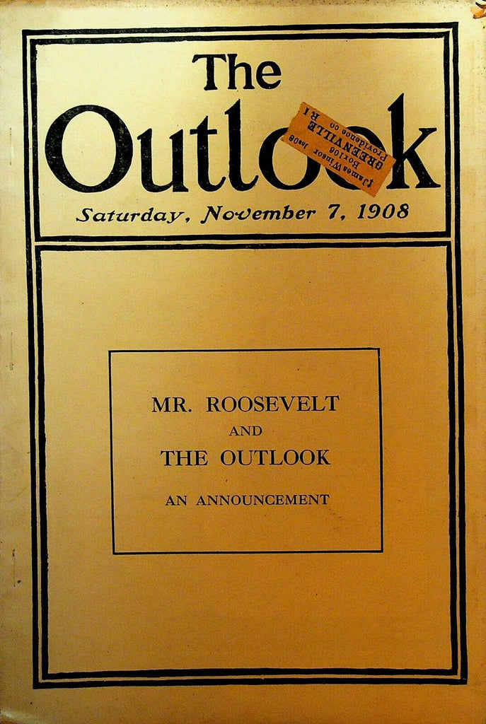 Outlook Magazine November 7 1908 Teddy Roosevelt Philippines Richard Mansfield