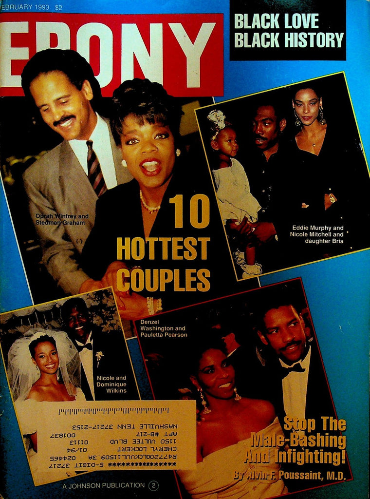 Ebony February 1993 Malcolm X Oprah Winfrey Eddie Murphy Denzel Washington0