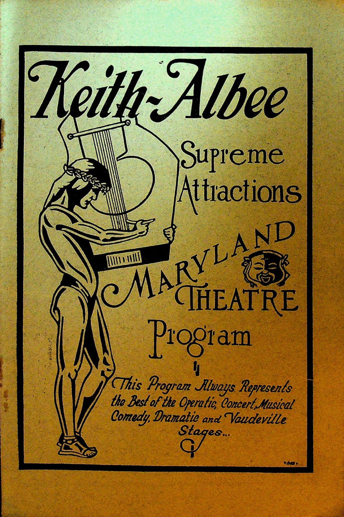 Keith Albee Maryland Theatre Program February 7 1927 Fannie Ward Ken Murray0