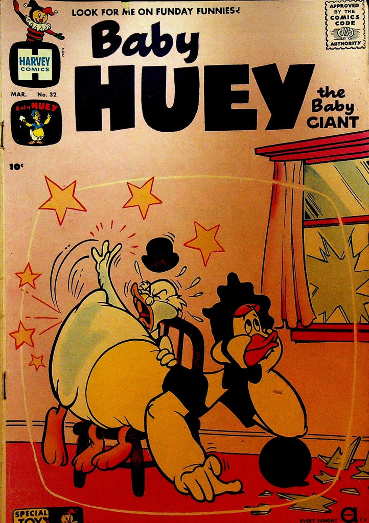 Baby Huey 32 Harvey Comics In Trouble Broke Window with Ball 19610