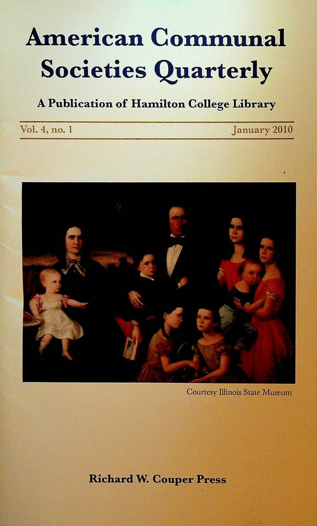 American Communal Societies Quarterly Shakers January 2010 Edward T Cummings