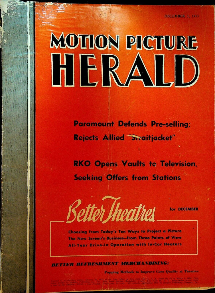 Motion Picture Herald December 3 1955 Gary Cooper James Stewart Doris Day