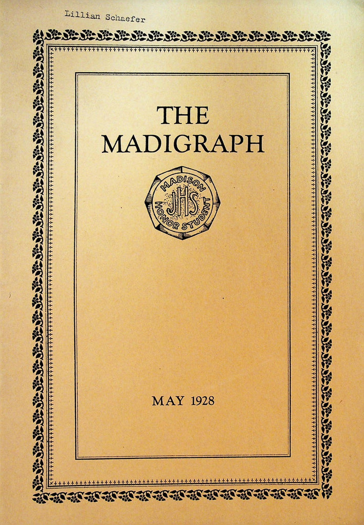 The Madigraph School Magazine Madison Junior High Rochester NY May 19280