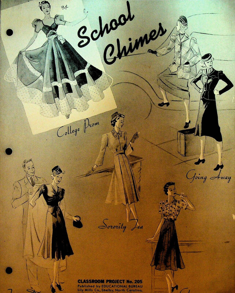 School Chimes Classroom Project 205 Lily Mills Sewing Shelby NC 1938