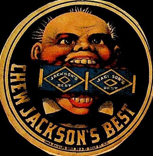 Chew Jackson's Best Tobacco Label ca 1890 Chas Shields Sons Caricature0