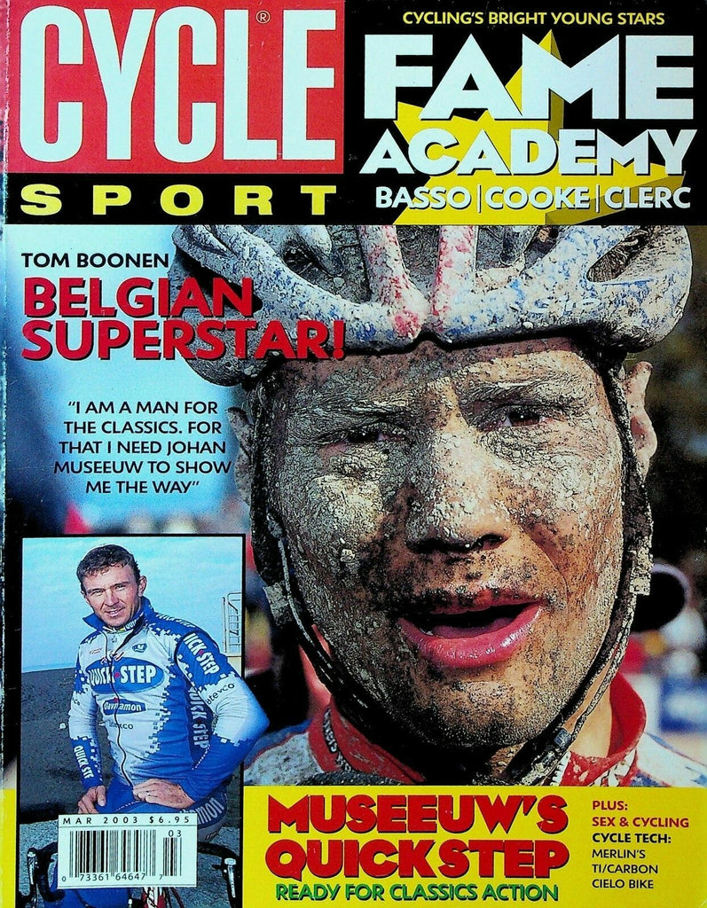 Cycle Sport Magazine March 2003 Tom Boonen Ivan Basso Baden Cooke 0