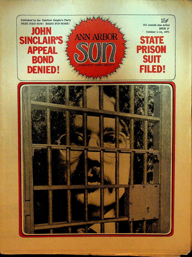 Ann Arbor Sun October 1 1971 John Sinclair Fat Freddy's Cat Soledad Brothers0