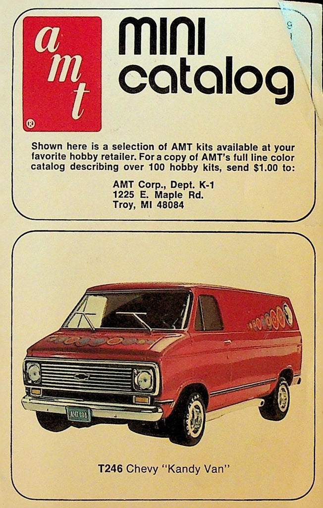 AMT Models Mini Catalog Brochure 1970s Vans Cars Trucks0