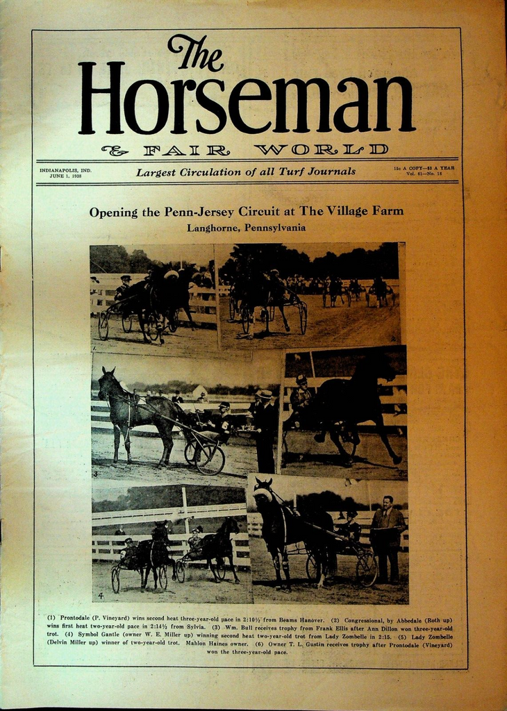 The Horseman & Fair World Turf Journal June 1 1938 Penn Jersey Horse Racing