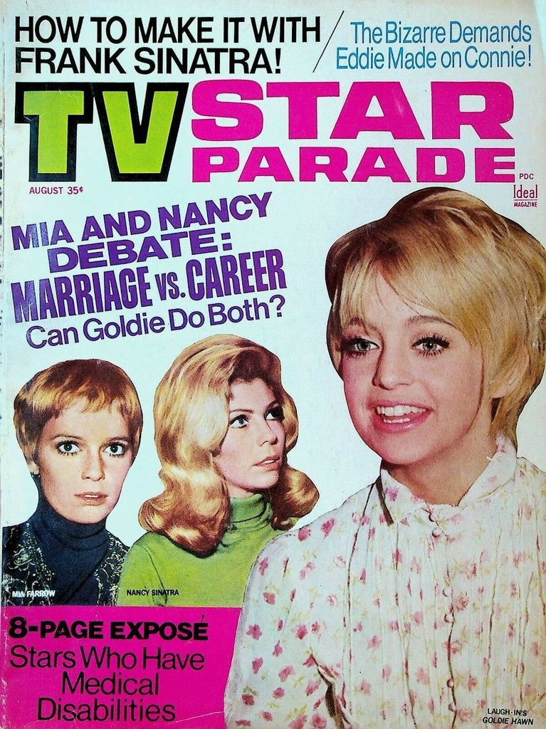 TV Star Parade August 1969 Goldie Hawn Sally Field Peggy Lipton Frank Sinatra 0
