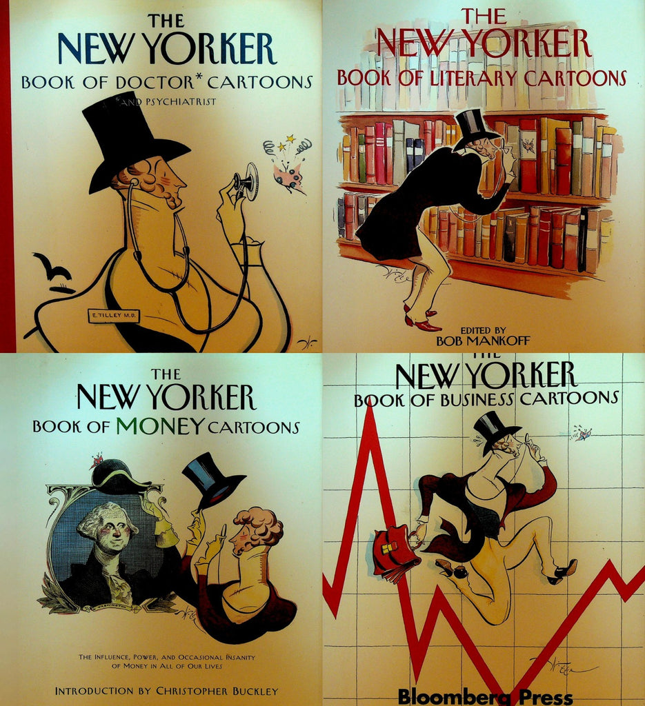 The New Yorker Book of Cartoons Lot of 4 Business Money Literary Doctor0
