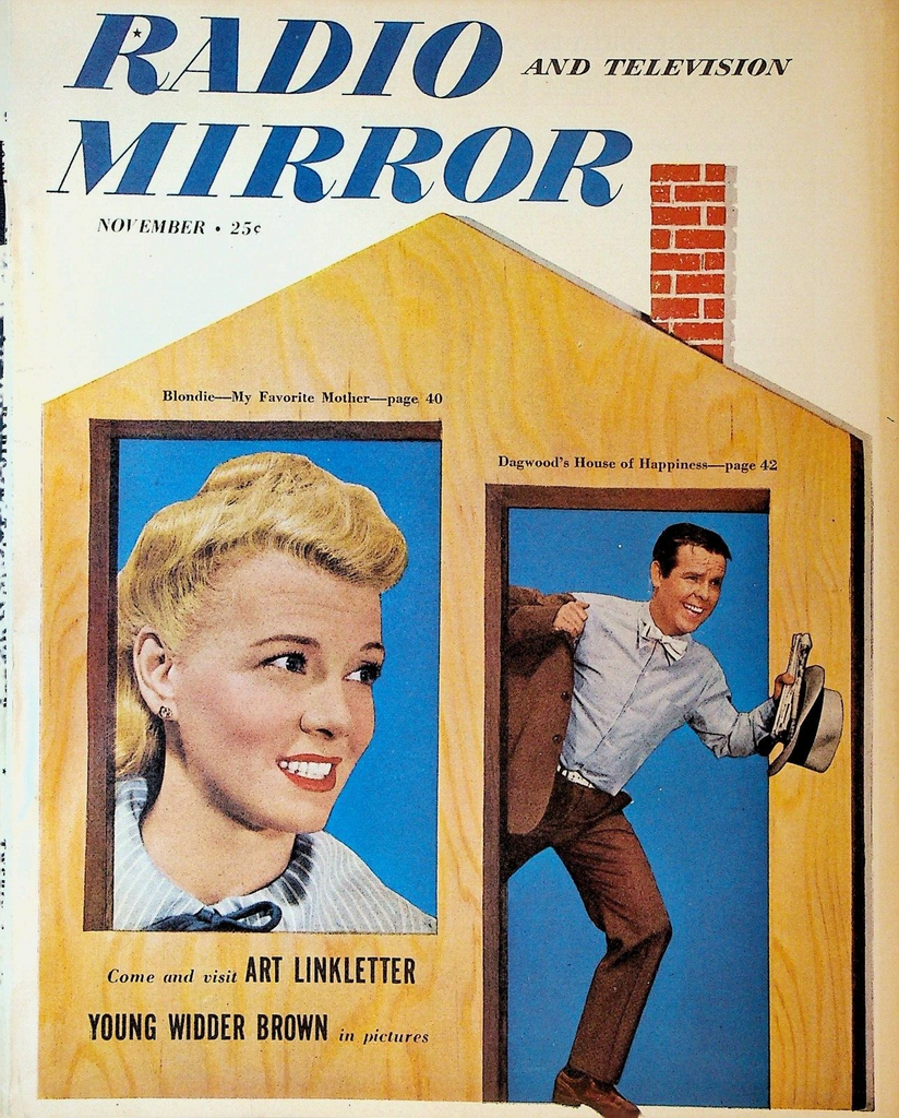 Radio & Television Mirror November 1948 Blondie & Dagwood Joe Kelly0