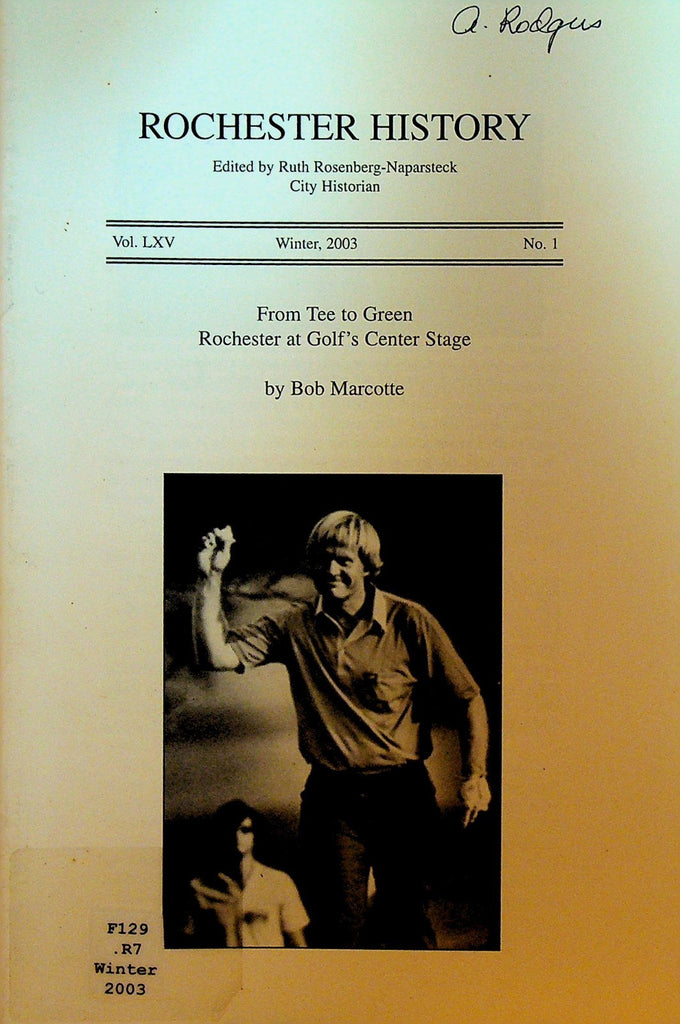 Rochester History NY Winter 2003 Golf Jack Nicklaus0