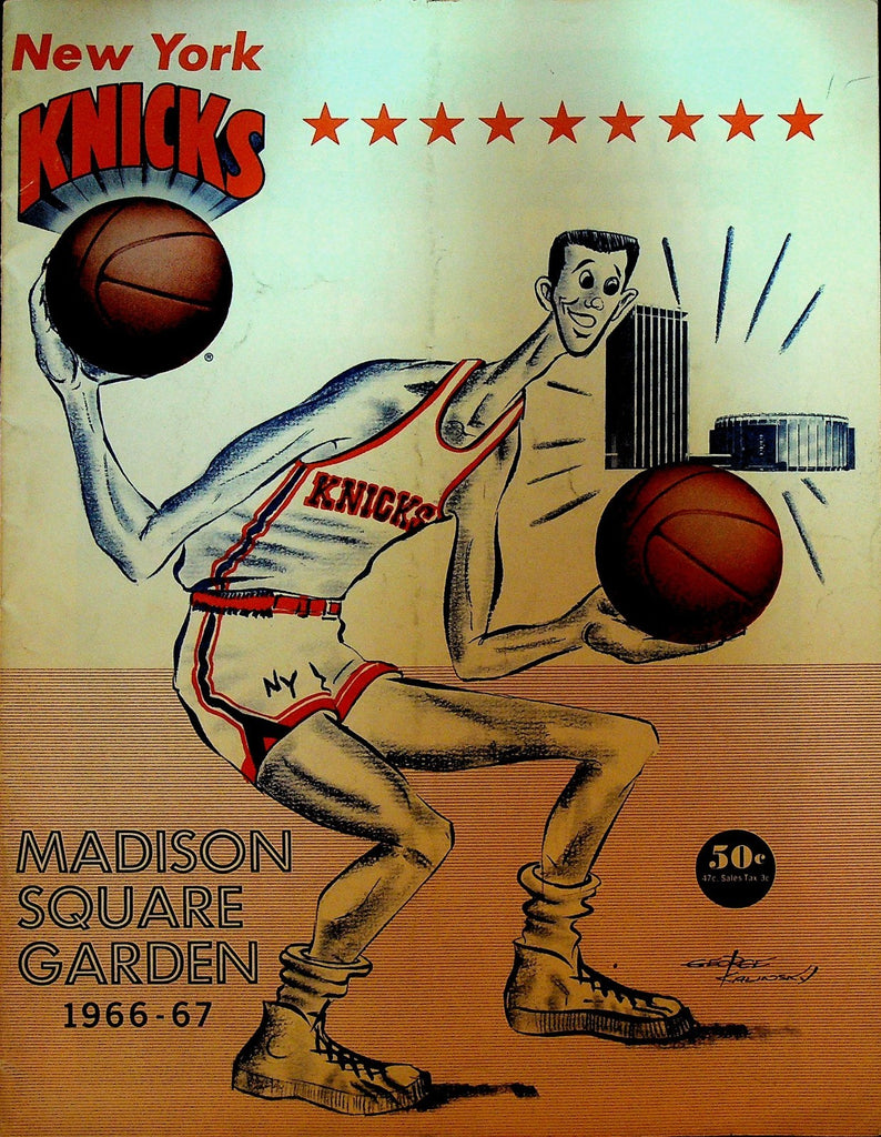 Philadelphia 76ers at New York Knicks NBA Program November 15 19660