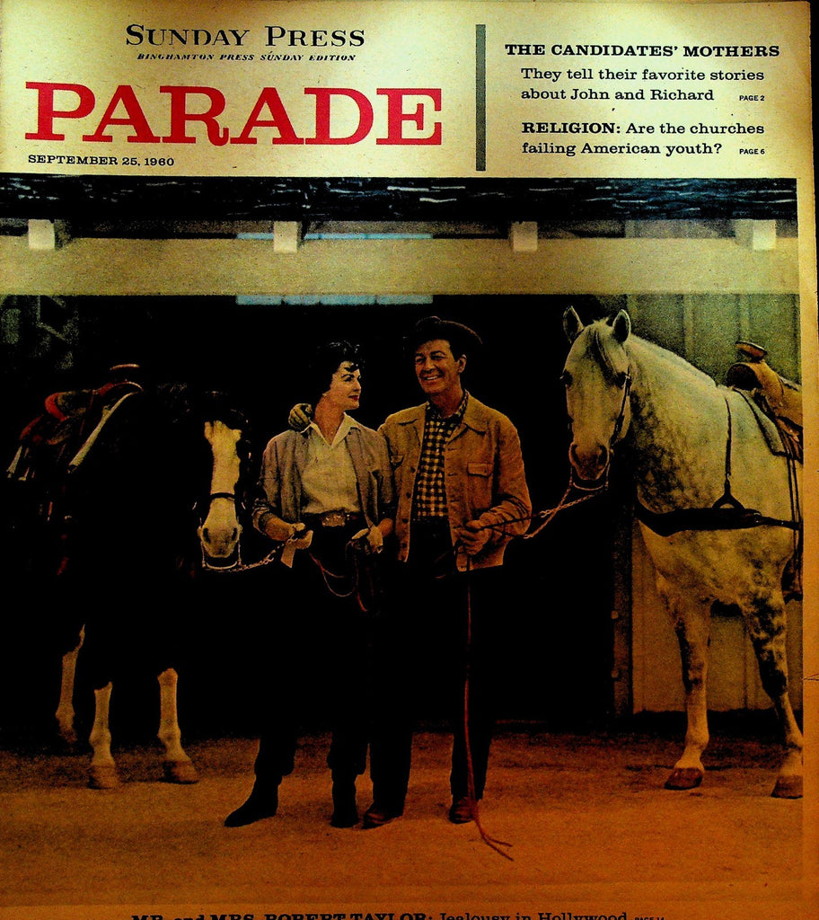 Parade Magazine September 25 1960 Robert Taylor John Wayne Lena Horne JFK0