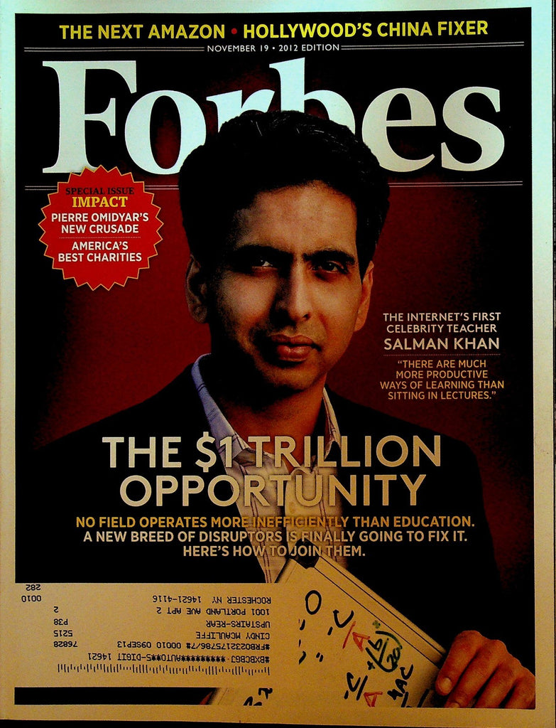 Forbes Magazine November 19 2012 Salman Khan Pierre Omidyar Michael Rubin0