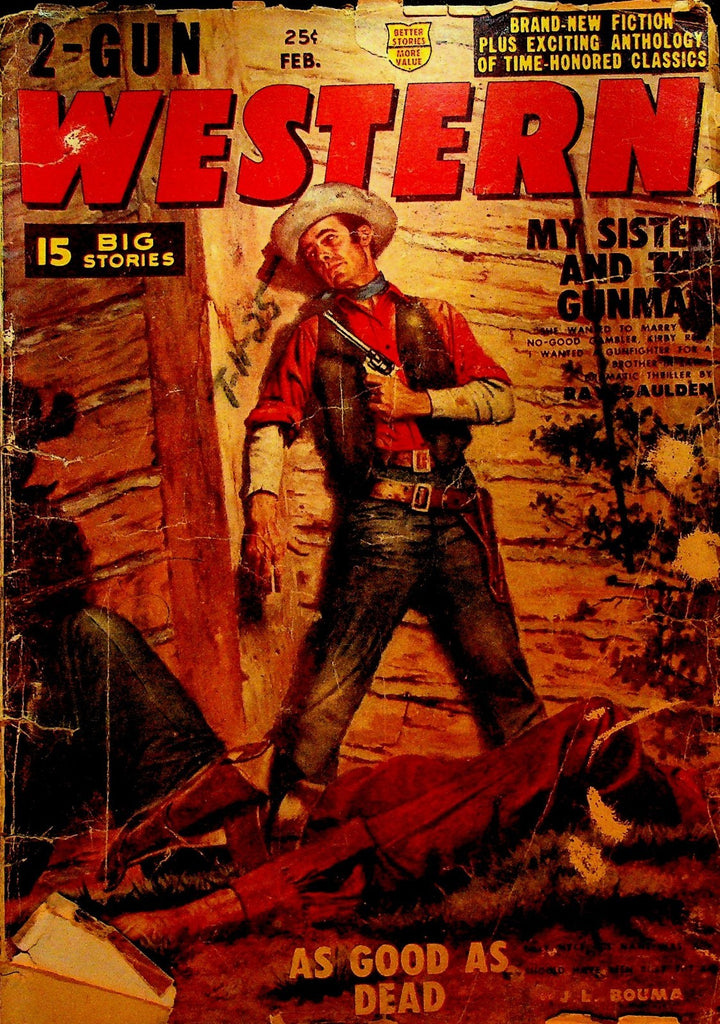 2-Gun Western Pulp February 1956 Ray Gaulden John Lumsden John Stark0
