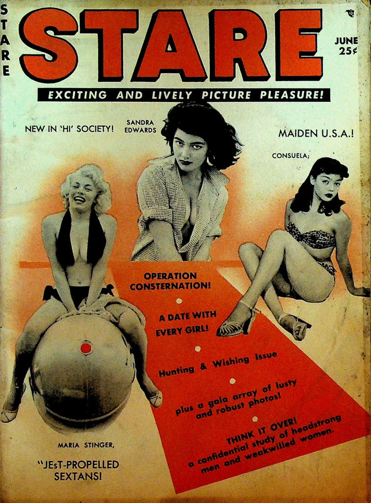 Stare Magazine June 1955 Pin-Up Cheesecake Consuela Sandra Edwards Maria Stinger0