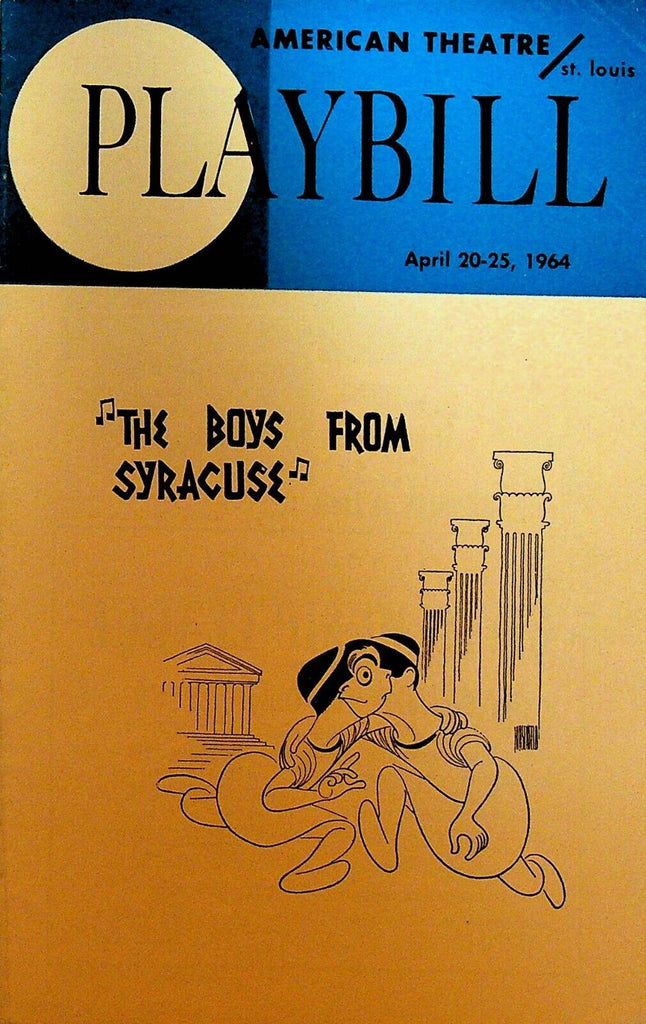 The Boys from Syracuse Playbill April 1964 Wayne Adams Norma Doggett Martin Ross