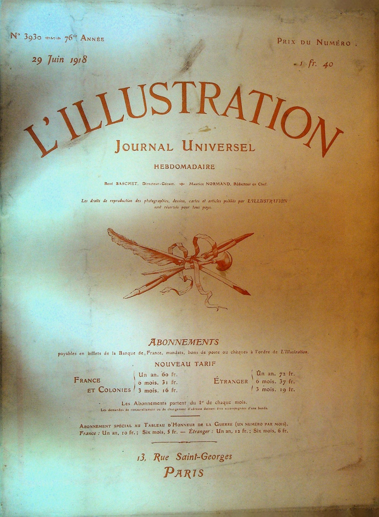 L'Illustration Magazine June 29 1918 WWI French Magazine Georges Clemenceau0