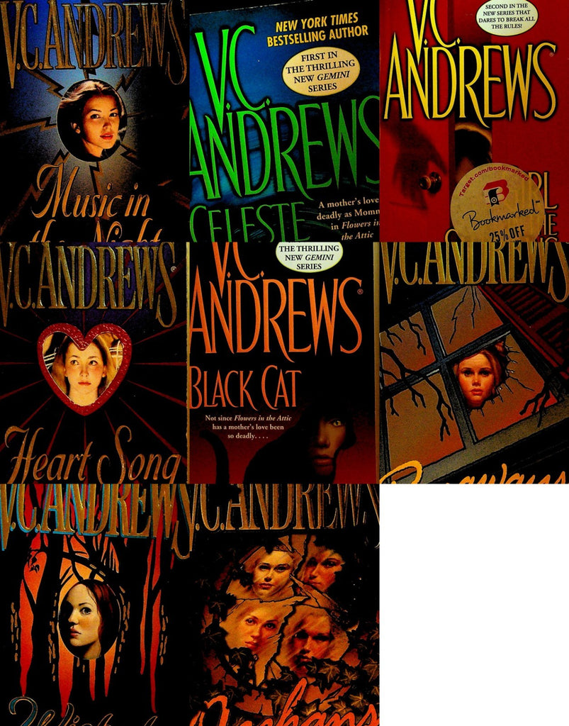 VC Andrews Paperback Lot of 8 Runaways Black Cat Heart Song Wicked Forest0