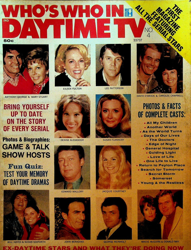 Who's Who in Daytime TV #4 1973 Gary Sandy Susan Lucci Dinah Shore Gene Rayburn0