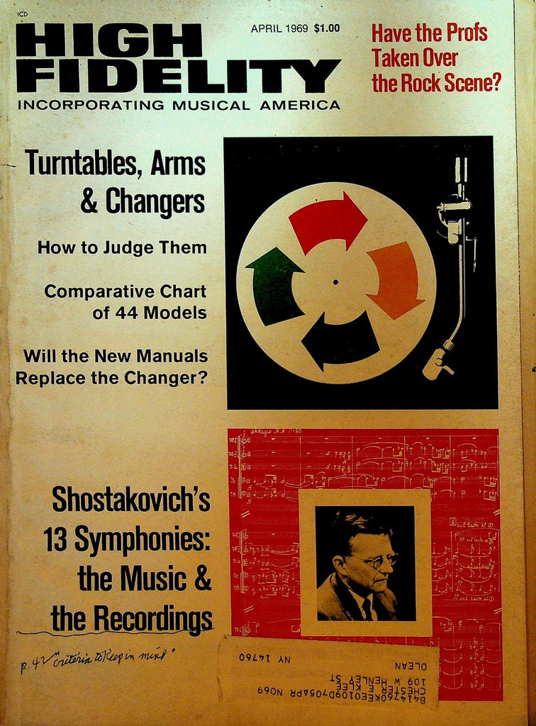 High Fidelity Magazine April 1969 Turntables Arms Changers0
