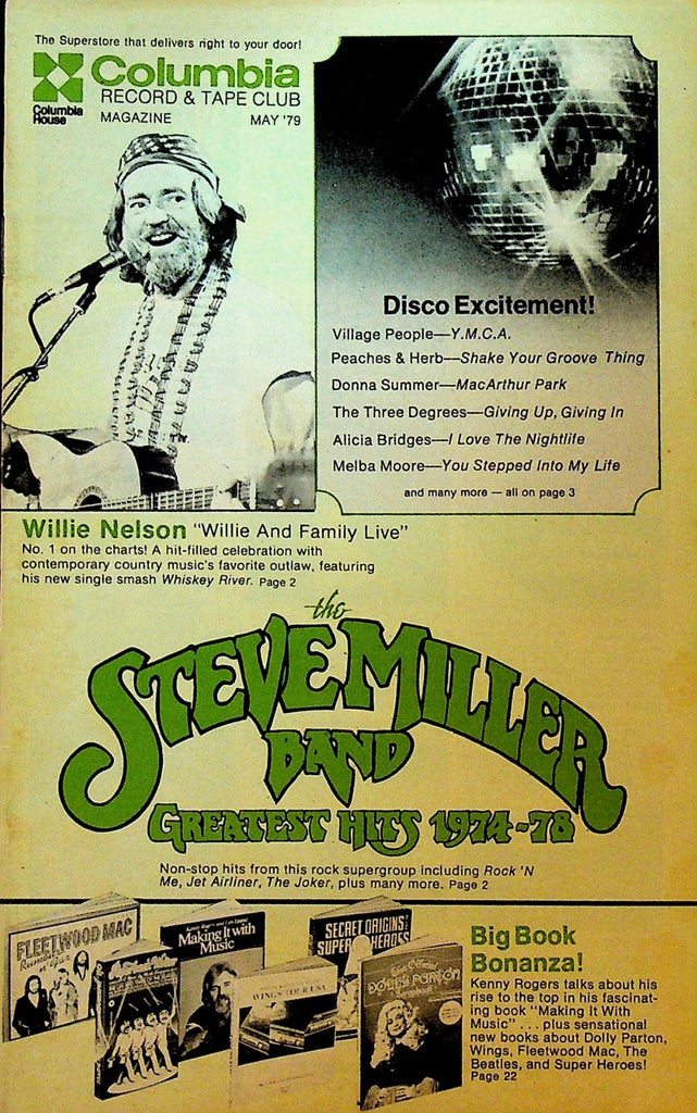 Columbia Record & Tape Club Catalog May 1979 KISS Willie Nelson Steve Miller0