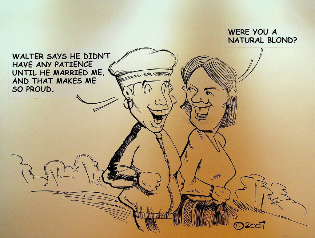 Bill Landis Original Cartoon Art The Villages Daily Sun 2007 Natural Blonde
