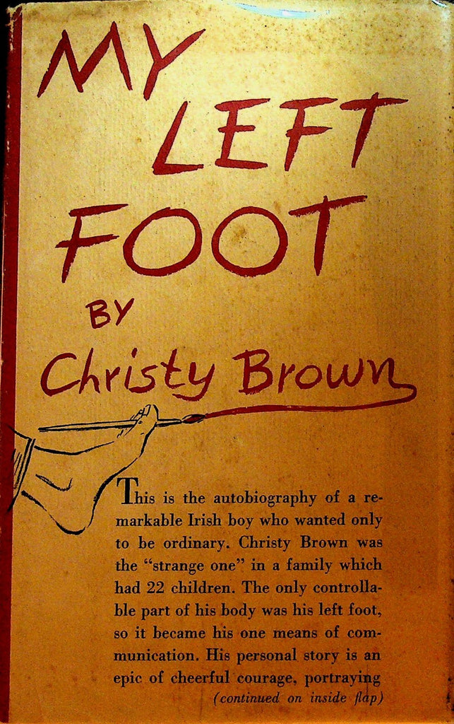 My Left Foot HC DJ Christy Brown First Edition First Print 19550