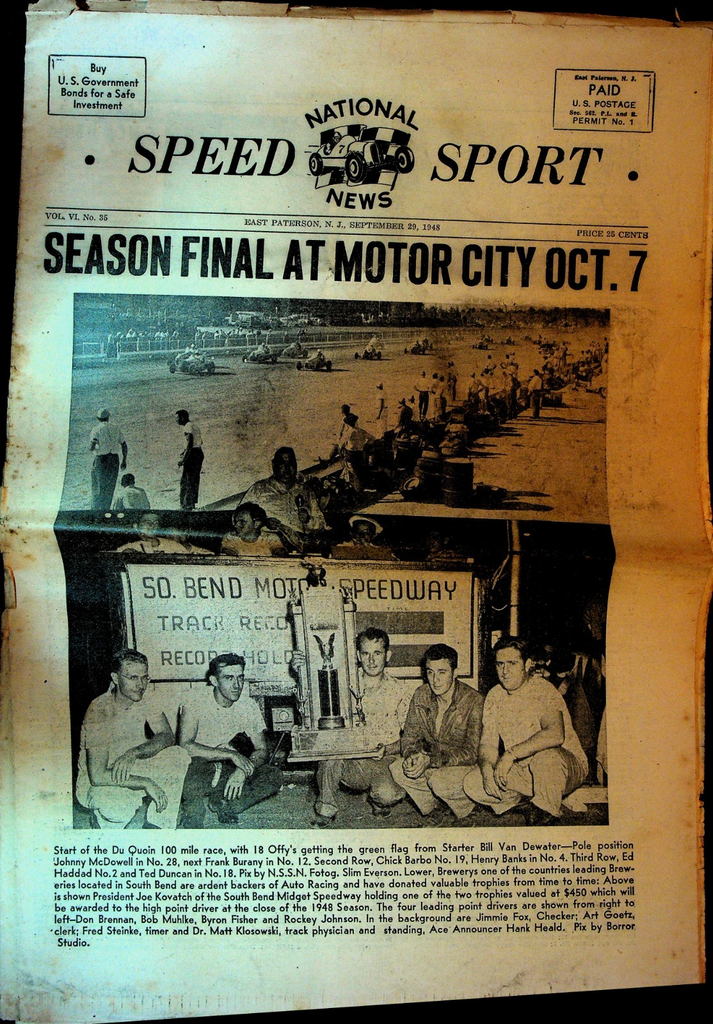 National Speed Sport News September 29 1948 Johnny McDowell Frank Burany0