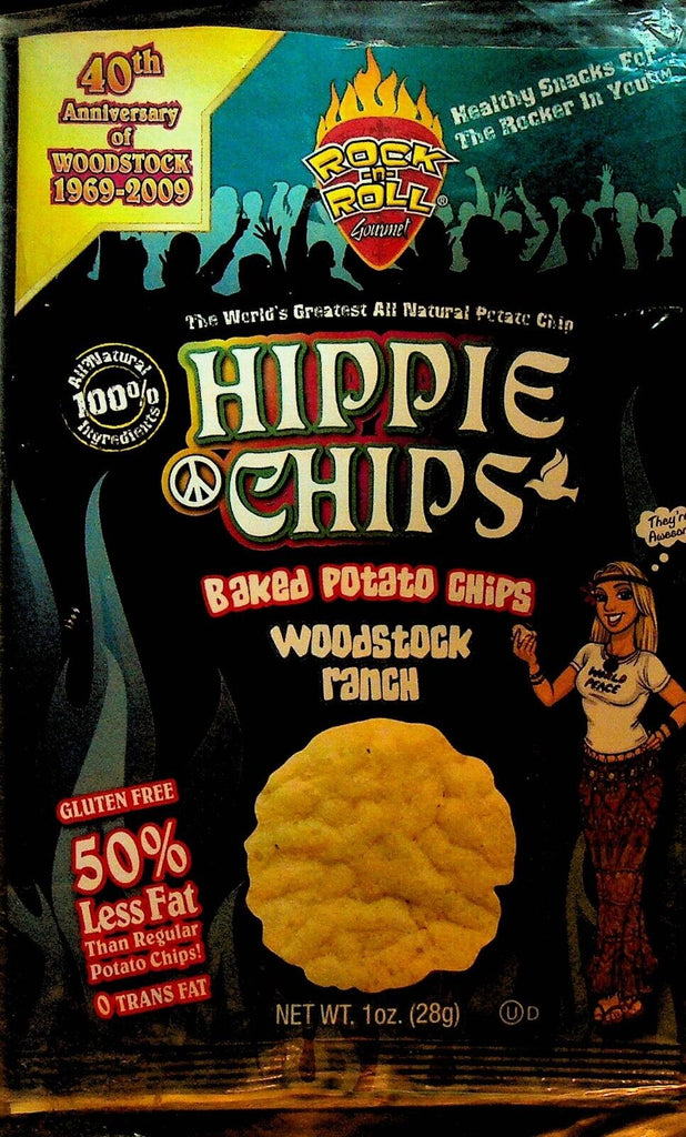 Hippie Chips Baked Potato Chips Empty Bag Woodstock Ranch 2009