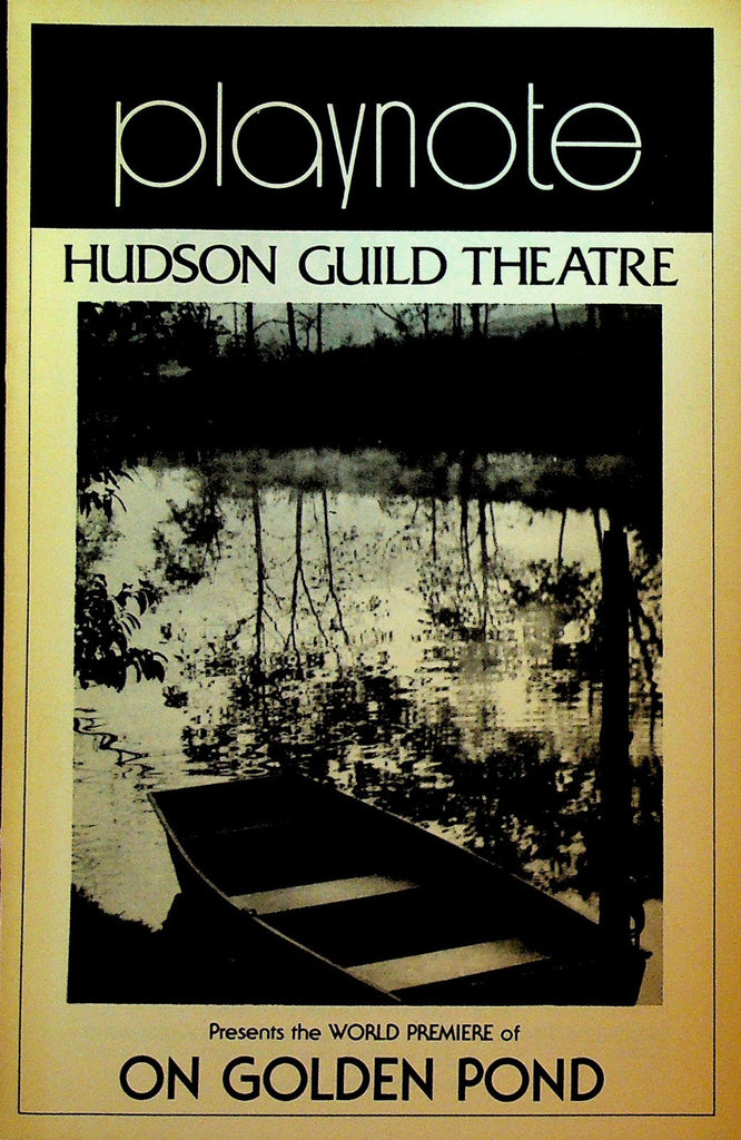 On Golden Pond World Premiere Playbill September 1978 Tom Aldredge Zina Jasper0