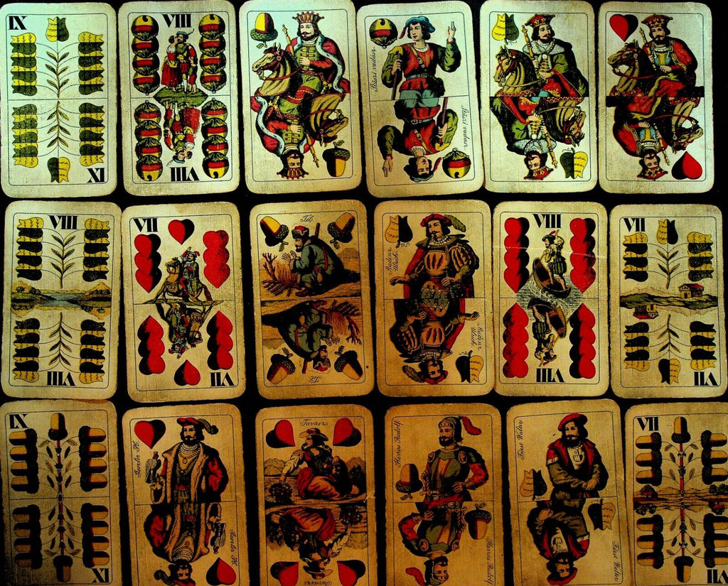 William Tell Ferd Piatnik & Sohne Playing Card Games 1800s Lot of 31 Hungarian