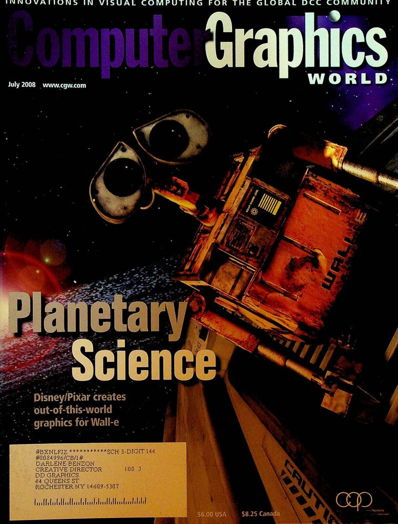 CGW Computer Graphics World Magazine July 2008 Wall-E Disney Pixar The Hulk