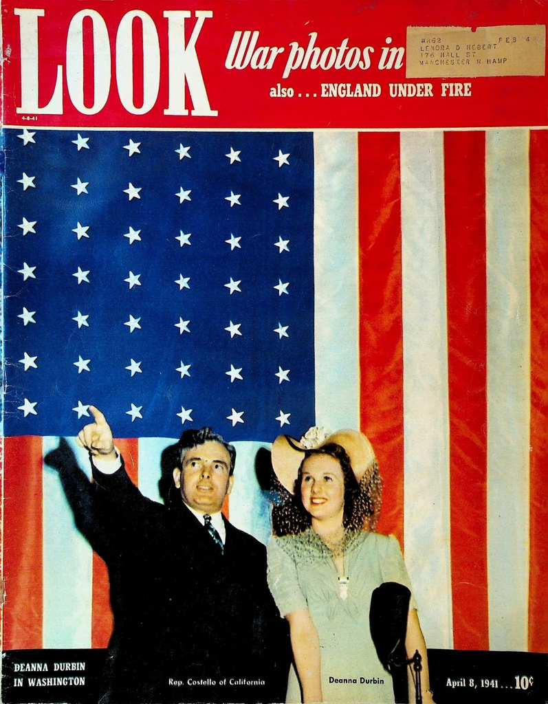 Look Magazine April 8 1941 Deanna Durbin Paul Brown Football Ernest Hemingway0