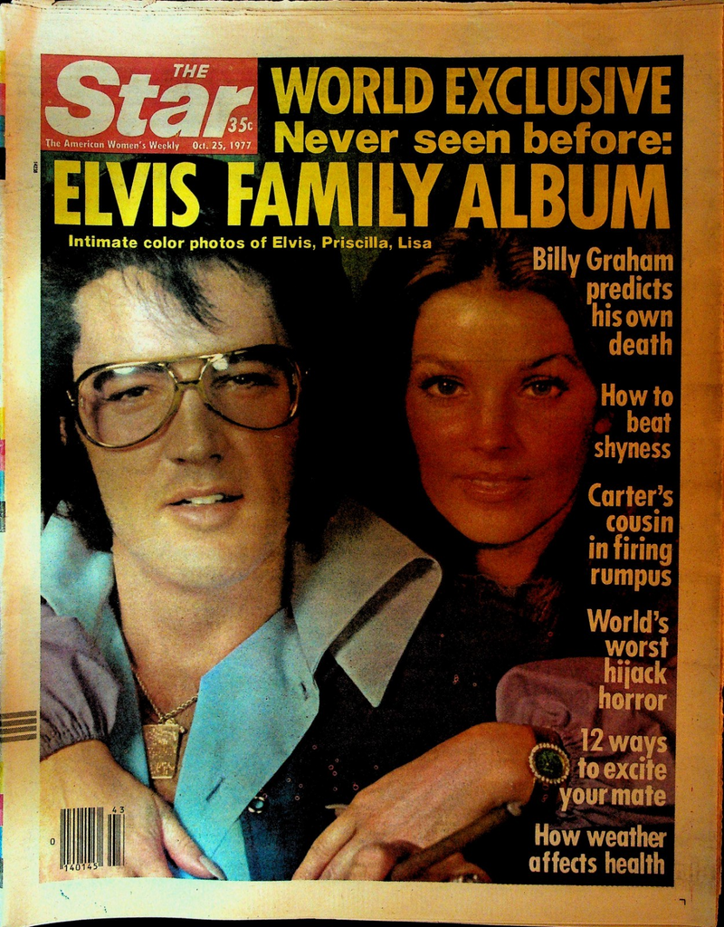 The Star October 25 1977 Elvis Priscilla Presley  Sophia Loren Farrah Fawcett0