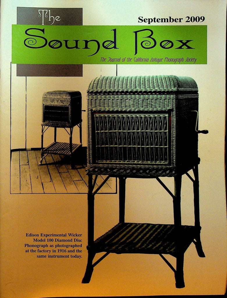 The Sound Box Magazine September 2009 Teddy Roosevelt Albert Von Tilzer