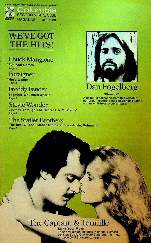 Columbia Record & Tape Club Catalog July 1980 Dan Fogelberg Captain & Tennille0
