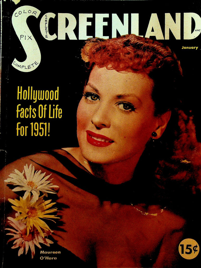 Screenland Magazine January 1952 Maureen O'Hara Patricia Neal Piper Laurie0