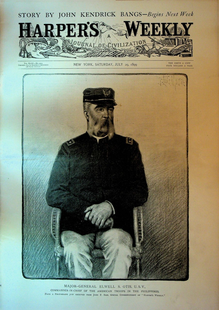 Harper's Weekly July 29 1899 New York City Trolley Employees Strike Elwell Otis