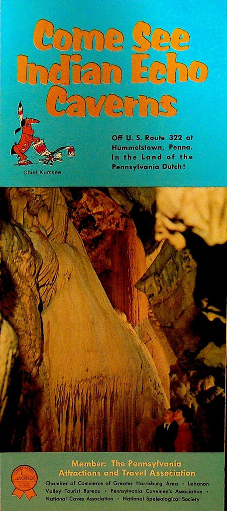 Indian Echo Caverns Travel Brochure Hummelstown Pennsylvania0