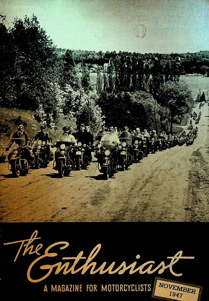 Harley Davidson Enthusiast Magazine Motorcycles November 1947 Ray Tanner