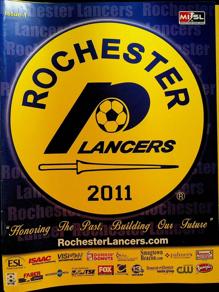 Rochester Lancers 2011 Program v Missouri Comets MISL Doug Miller