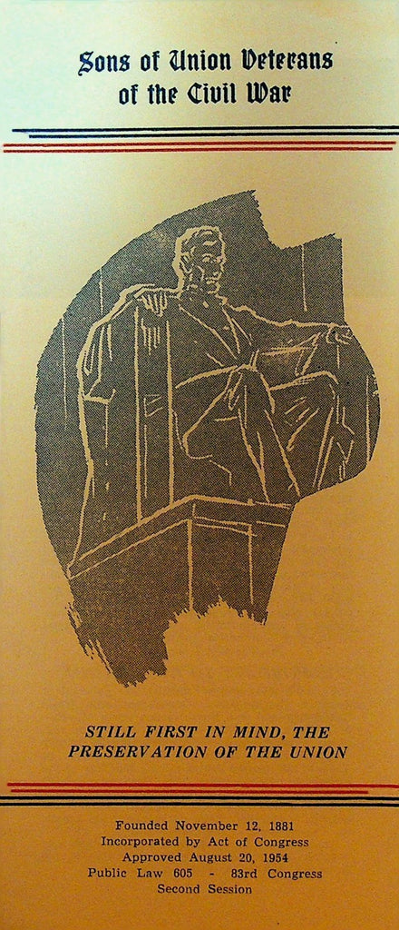 Sons of Union Veterans of the Civil War Brochure 1955 Albert Woolson0