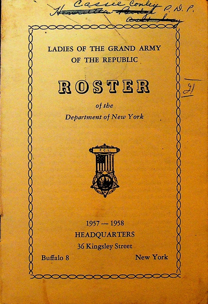 Ladies of the Grand Army of the Republic New York State Roster 19570