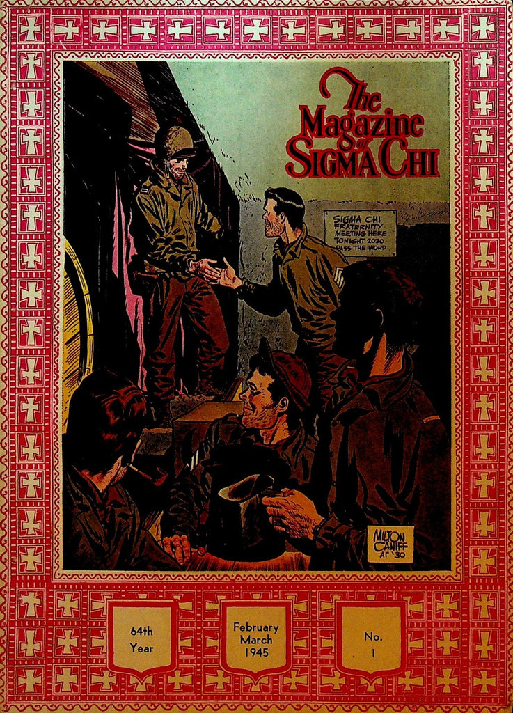 Magazine of Sigma Chi February 1945 Milton Caniff Superman Walt Disney0