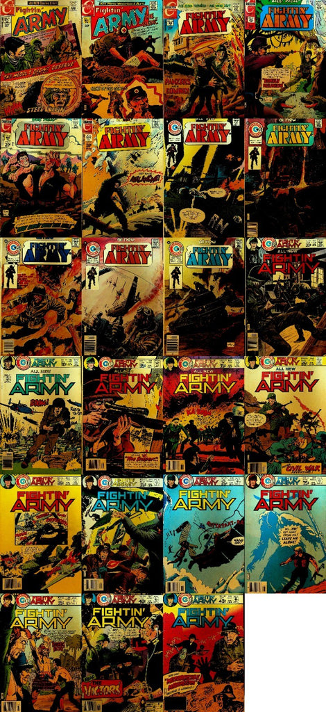 Fightin' Army Charlton Military Comic Book Lot of 230