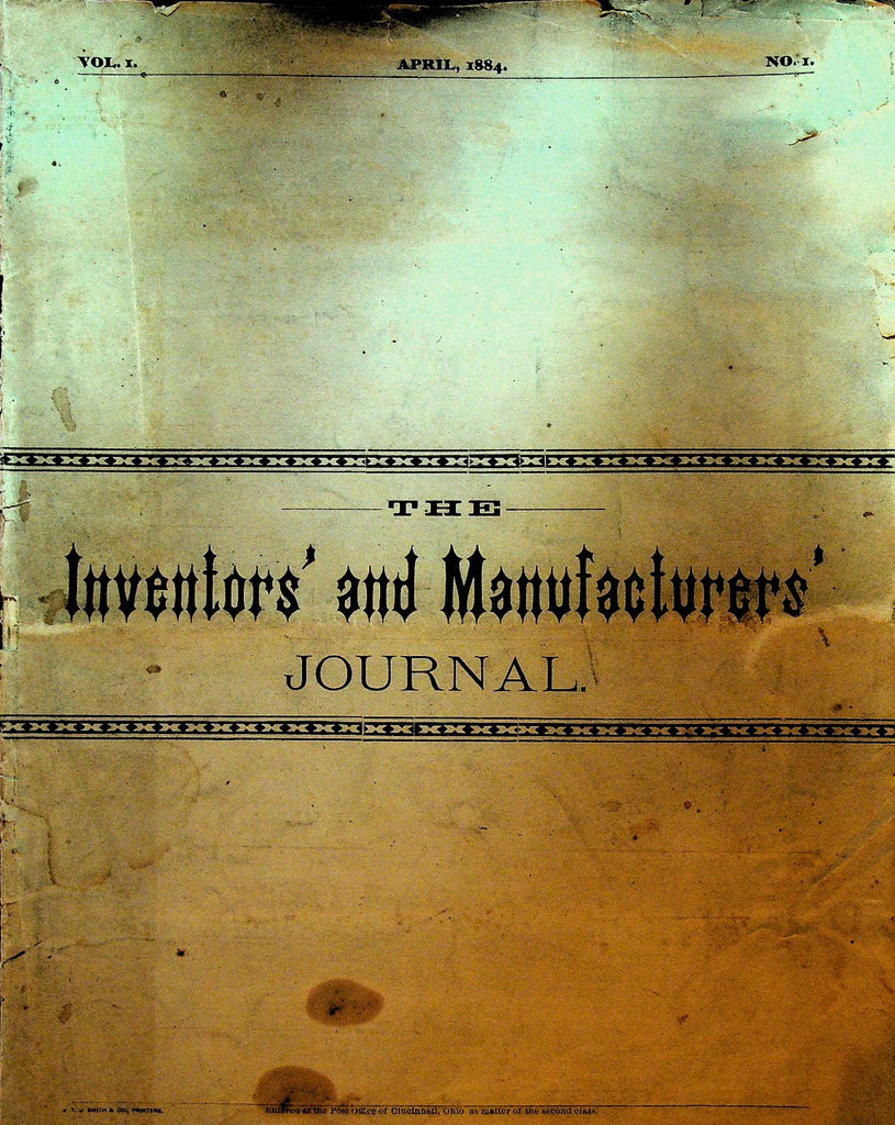Inventors & Manufacturers Journal April 1884 FIRST ISSUE Scarr's Combined Seeder0