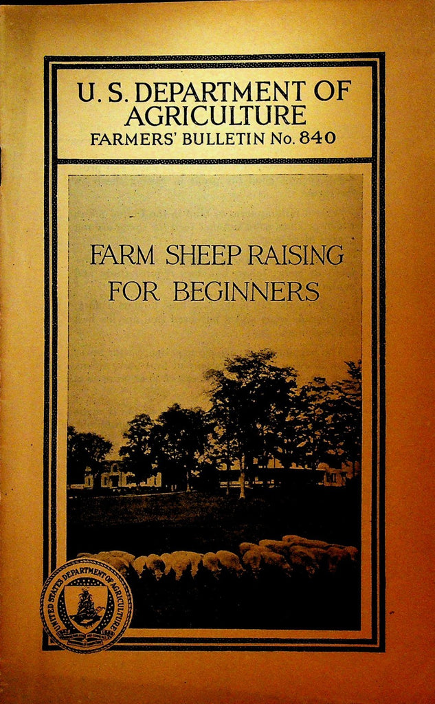 Farm Sheep Raising for Beginners 1925 US Department of Agriculture Bulletin0